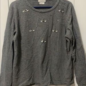 Van Heusen Grey Embellished Sweatshirt